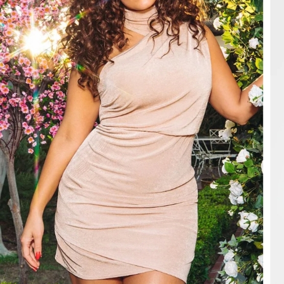 PrettyLittleThing Dresses & Skirts - PrettyLittleThing Champagne Bodycon Dress